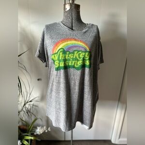 Tipsy Elves Gray St Patrick’s Graphic Tee XL - Whiskey Business